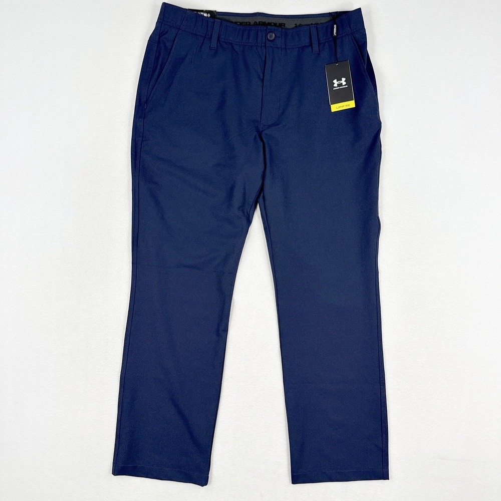 Under Armour Drive Golf Pant Mens 34X30 Navy Blue Straight Leg Upf 50 New